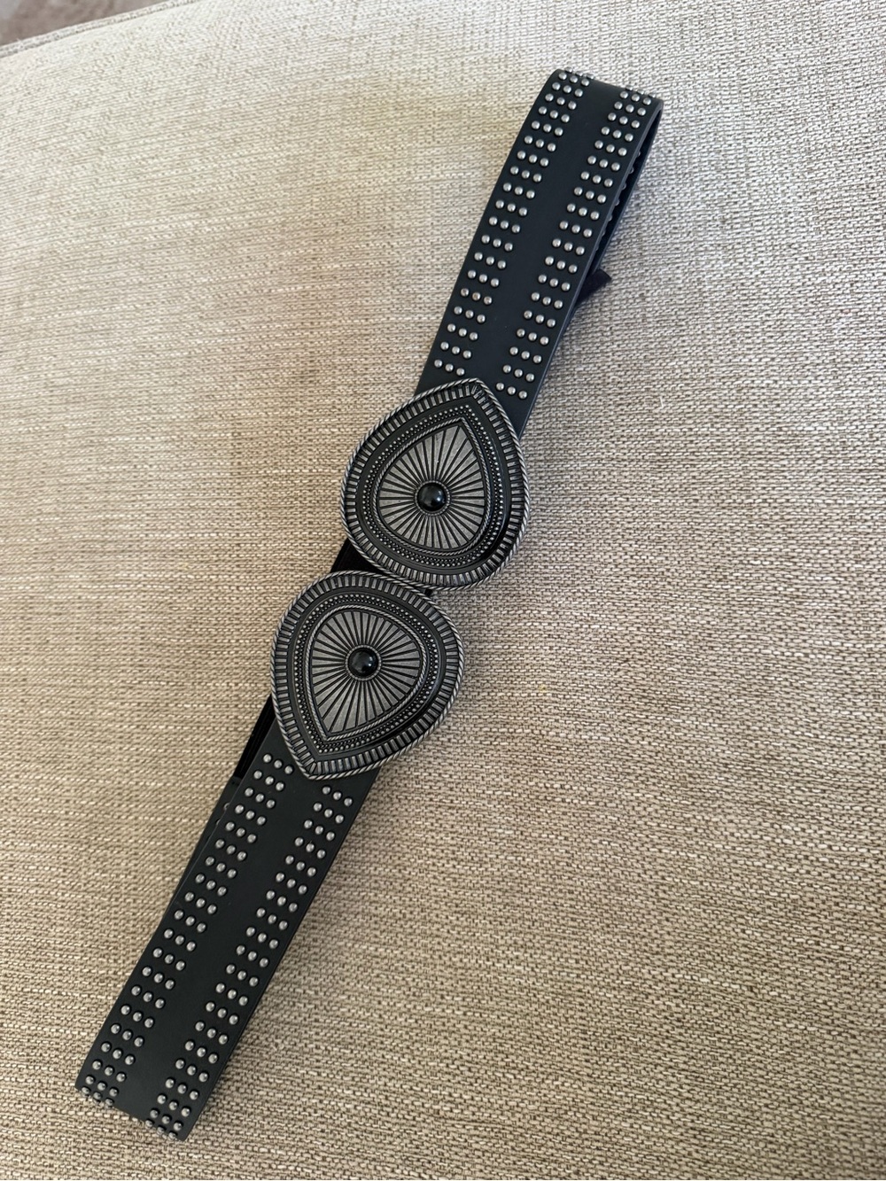 Express Black and silver studded belt size M/L